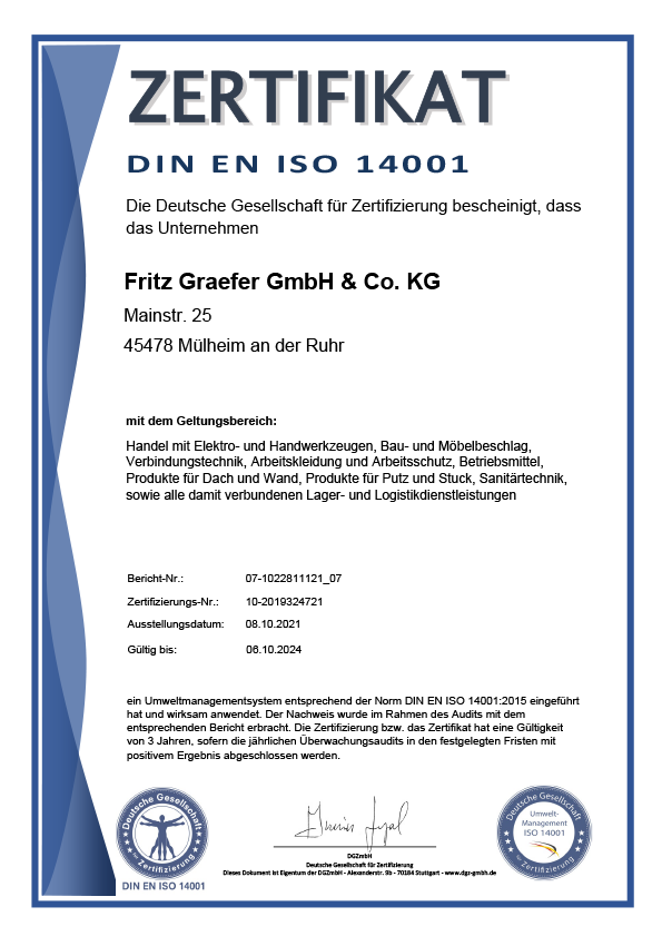 Graefer Umweltmanagement DIN EN ISO 14001