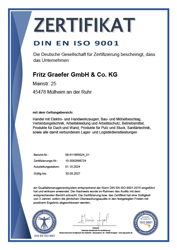 Graefer Qualitätsmanagement DIN EN ISO 9001