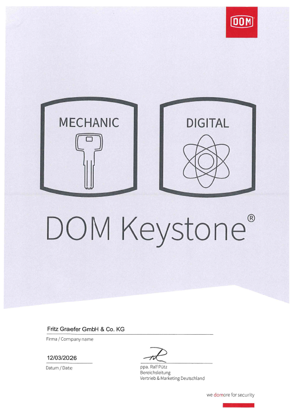 Graefer ist DOM Keystone® Partner